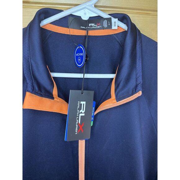 NWT RLX Ralph Lauren Men's Royal Navy Quarter Zip Pullover Golf $168.00 Large - Picture 3 of 9